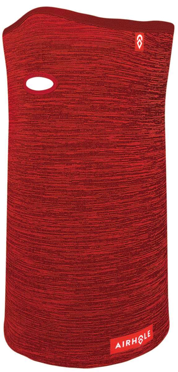 Airhole Ergo Waffle Fleece Airtube - Red fleece tube with waffle pattern and white logo on top left corner.