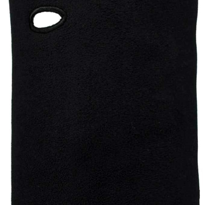 Airhole Polartec Shearling Fleece Airtube 2023 - Black fleece balaclava with a small oval cutout on the left side for eye visibility.