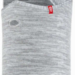 Airhole Combo MicroFleece + Drytech Balaclava - A grey balaclava with a marbled pattern, featuring a red logo tag on the right side.
