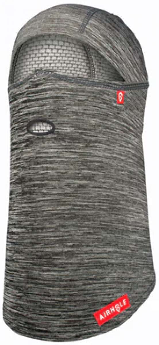 Airhole Balaclava Full Hinge Waffle - A gray balaclava with a waffle pattern on the fabric, featuring a hinge at the neck for easy adjustment.