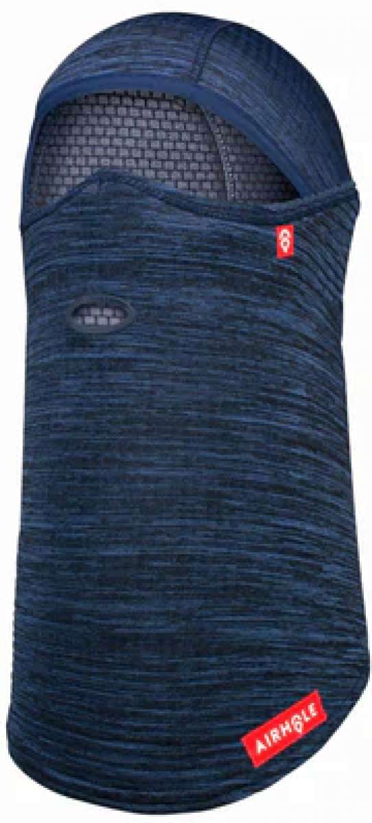 Airhole Balaclava Full Hinge Waffle - A dark gray balaclava with a waffle pattern on the fabric, featuring a hinge at the neck for easy adjustment.