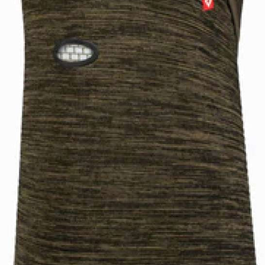 Airhole Balaclava Full Hinge Waffle - A brown balaclava with a waffle pattern on the fabric, featuring an oval-shaped ventilation hole in the center of the mask.