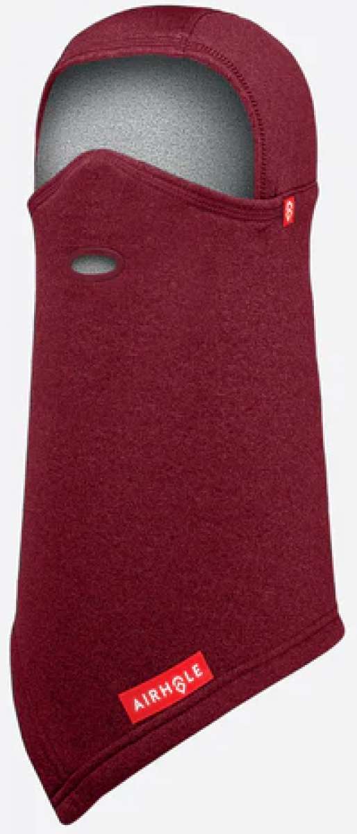 Airhole Balaclava Hinge Polar 2024 - Black balaclava with a hinge at the neck and a black logo on the left side of the chest.