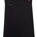 Airhole Balaclava Hinge Polar 2024 - Black balaclava with a red logo on the left side of the neck area.