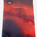 Airhole Balaclava Hinge Polar 2024 - A red and black balaclava with a hinge at the neck, featuring a gradient pattern of orange and purple hues.