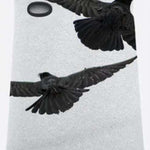 Airhole Balaclava Hinge Polar 2024 - Black balaclava with a black bird in flight on the front.