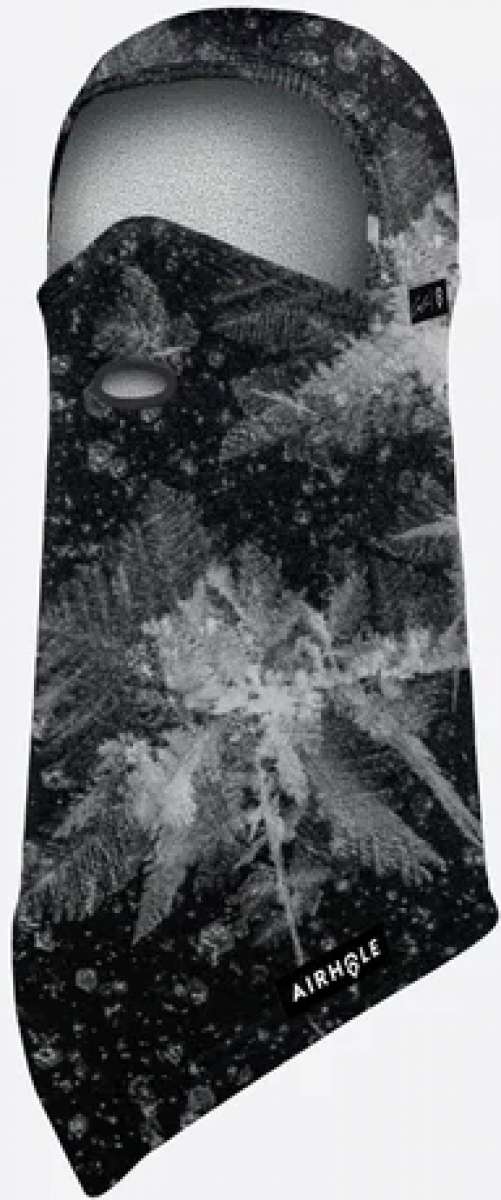 Airhole Balaclava Hinge Polar 2024 - Black balaclava with a hinge at the neck and a polar fleece lining.