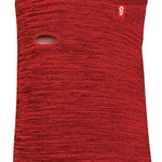Airhole Full Hinge Waffle Knit Balaclava - A red balaclava with a waffle knit pattern and an air hole on the cheek area.