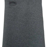 Airhole Hinge Polar Fleece Balaclava - A dark gray fleece balaclava with a red logo on the left side of the neck area.