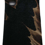 Airhole Junior's Balaclava Hinge Polar 2024 - Black balaclava with a hinge at the neck and an opening for the mouth, featuring a black and brown marbled pattern on the fabric.