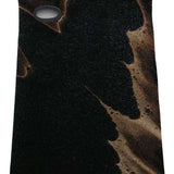 Airhole Junior's Balaclava Hinge Polar 2024 - Black balaclava with a hinge at the neck and an opening for the mouth, featuring a black and brown marbled pattern on the fabric.