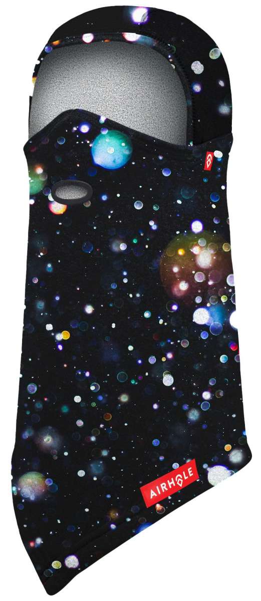 Airhole Junior's Balaclava Hinge Polar 2024 - Black balaclava with a red logo and white lettering on the front.