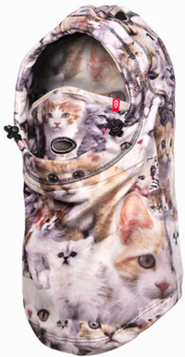 Airhole Junior Airhood Milk Fleece 2024 - Hooded fleece with a milk-colored design and black zipper on top.