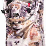 Airhole Junior Airhood Milk Fleece 2024 - Hooded fleece with a milk-colored design and black zipper on top.