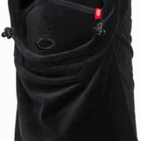 Airhole Junior Airhood Milk Fleece 2024 - A black balaclava with a fleece interior and an opening for the mouth, featuring a small red logo on the right side.
