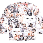 Airhole Junior Milk Fleece Thermal Set 2024 - A white fleece set with a repeating pattern of cartoon cows in various poses and expressions, including one cow wearing sunglasses.