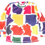 Airhole Junior Milk Fleece Thermal Set 2024 - A multicolored fleece set with a purple, yellow, and orange pattern on a white background.
