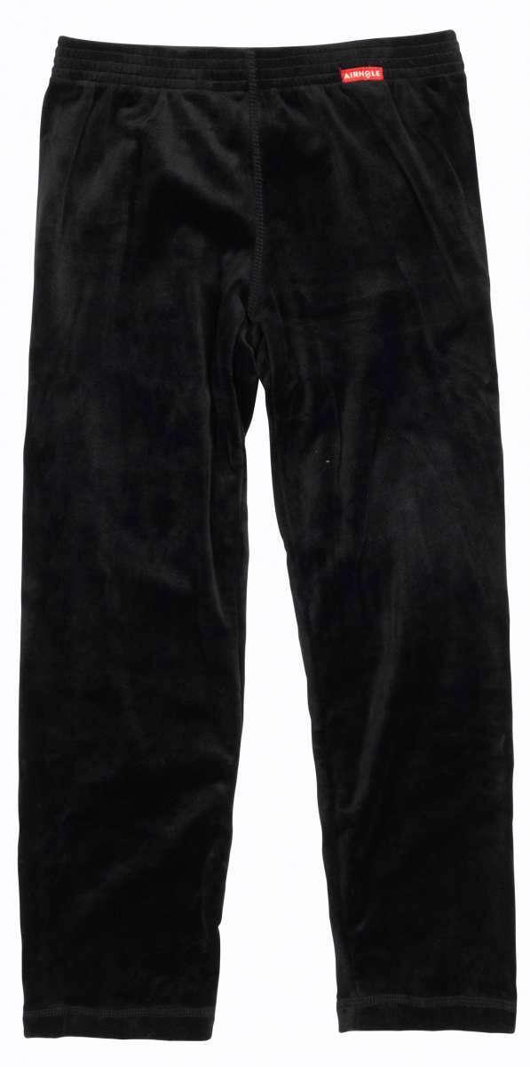 Airhole Junior Milk Fleece Thermal Set 2024 - A black fleece set with a white logo on the chest and a small tag on the back of the neck.