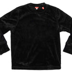 Airhole Junior Milk Fleece Thermal Set 2024 - A black fleece set with a white logo on the chest and a small tag on the left sleeve.