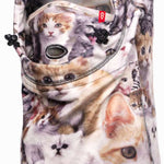 Airhole Juniors Milk Fleece Airhood - Hood is white with a milk-colored fleece lining and black zipper.