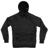 Airhole Polar Thermal Hoodie - A black hoodie with a white logo on the left chest and a drawstring hood.