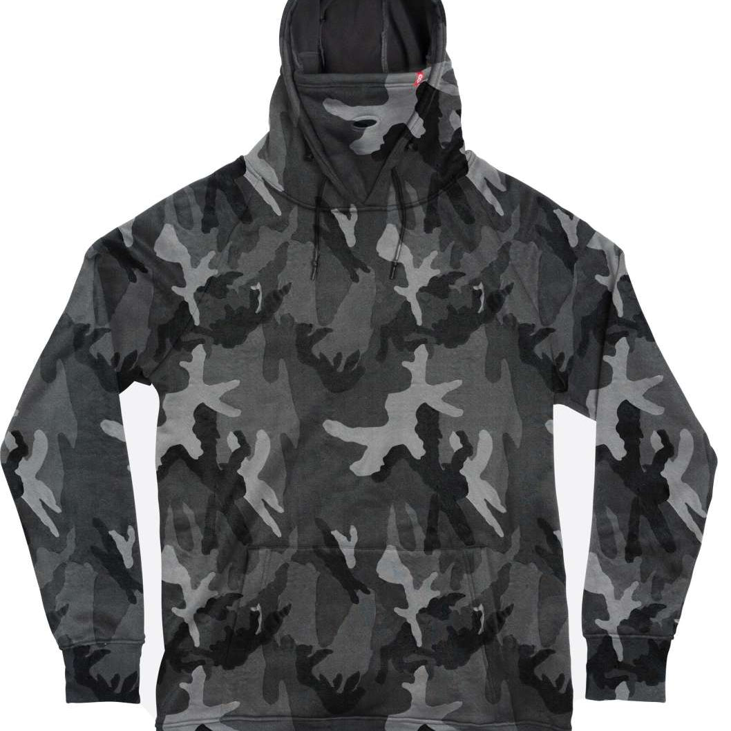 Airhole Polar Thermal Hoodie 2024 - A black hoodie with a white snowflake pattern and reflective strips on the shoulders.