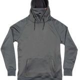 Airhole - Polar thermal hoodie with a high collar, zippered front, and reflective logo on chest.