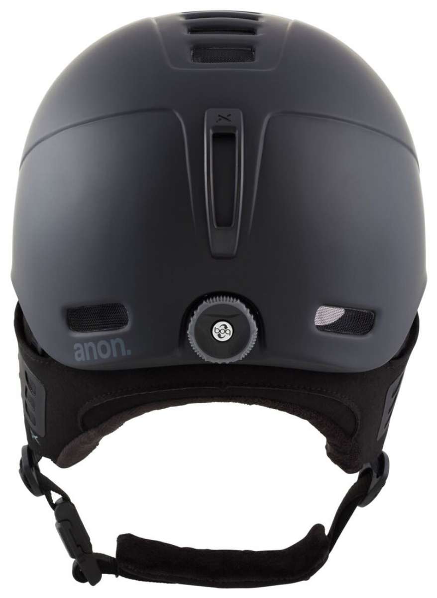 Anon Helo 2.0 Helmet - Matte black helmet with a white Anon logo on the front and ventilation holes along the top.