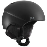 Anon Helo 2.0 Helmet 2024 - Matte black helmet with a white logo on the side and ventilation holes at the top.