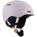 Anon Junior's Burner Helmet 2024 - A matte black helmet with a white logo on the side and ventilation holes along the top edge.