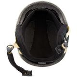 Anon Junior's Burner Helmet 2024 - A black helmet with a white logo on the front and a chin strap.