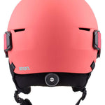 Anon Junior's Define Helmet 2024 - A coral-colored helmet with a matte finish and black straps.