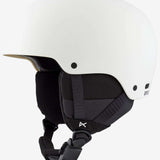Anon Junior's Rime 3 Helmet 2022-2023 - A white helmet with a black strap and buckle on the back.