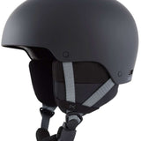 Anon Junior's Rime 3 Helmet 2024 - Matte black helmet with a sleek, aerodynamic design and adjustable vents on top.