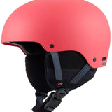 Anon Junior's Rime 3 Helmet - A matte black helmet with a white logo on the front and a chin strap.