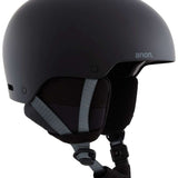 Anon Junior's Rime 3 Helmet 2024 - A matte black helmet with a sleek, aerodynamic design and a subtle logo on the front.