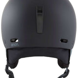Anon Junior's Rime 3 Helmet - Matte black helmet with a sleek, aerodynamic design and adjustable vents on top.