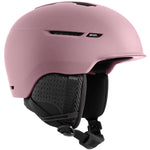Anon Ladies Logan WaveCel Helmet 2022-2023 - A dusty rose-colored helmet with a black chin strap and ventilation holes on top.