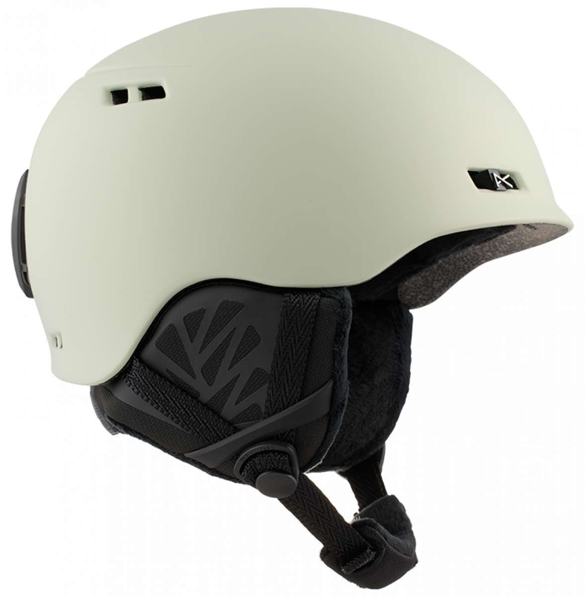 Anon Ladies Rodan Helmet 2022-2023 - A white helmet with a black visor and ventilation holes on top.