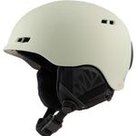 Anon Ladies Rodan Helmet 2022-2023 - A white helmet with a black visor and ventilation holes on top.