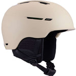 Anon Logan Wavecel Helmet 2024 - A white helmet with a black visor and ventilation holes on top.