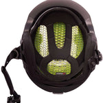 Anon Logan Wavecel Helmet 2024 - Black helmet with white logo on front and back, featuring a wave pattern design.