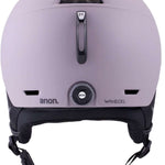 Anon Logan Wavecel Helmet 2024 - A light gray helmet with a black chin strap and white logo on top.