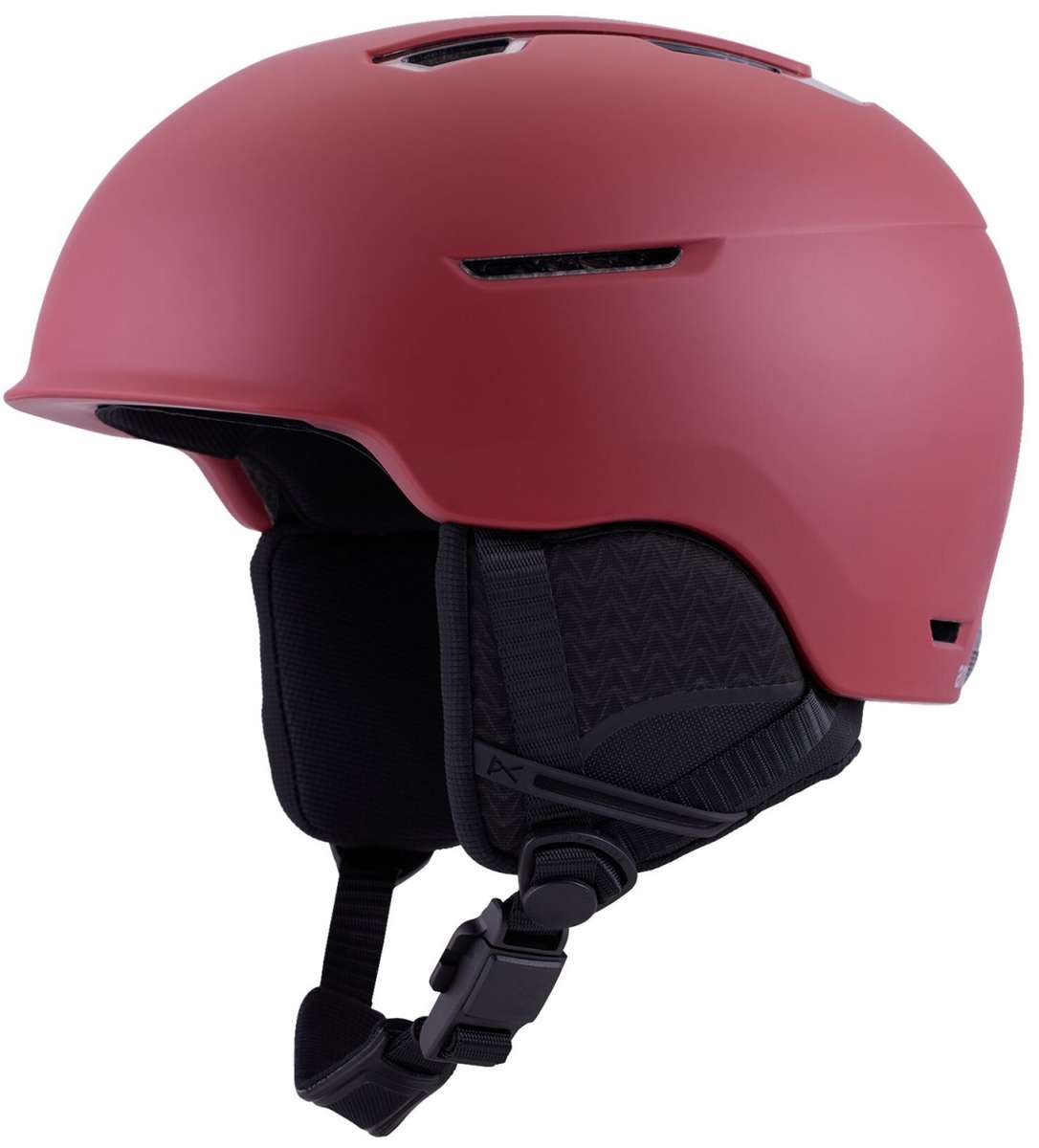 Anon Logan Wavecel Helmet 2024 - Matte black helmet with a white logo on the side and a small vent at the top.