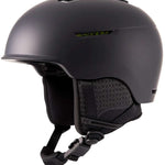 Anon Logan Wavecel Helmet 2024 - Matte black helmet with a green logo on the side and a white tag on the back.
