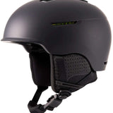 Anon Logan Wavecel Helmet 2024 - Matte black helmet with a green logo on the side and a white tag on the back.
