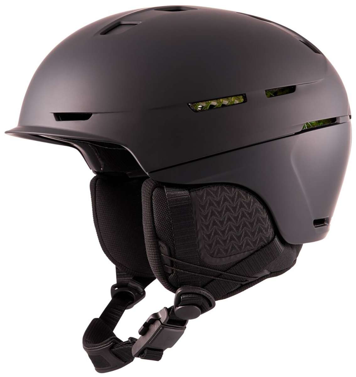 Anon Merak WaveCel Helmet 2022-2023 - Matte black helmet with a subtle wave pattern on the side and a small Anon logo at the back.