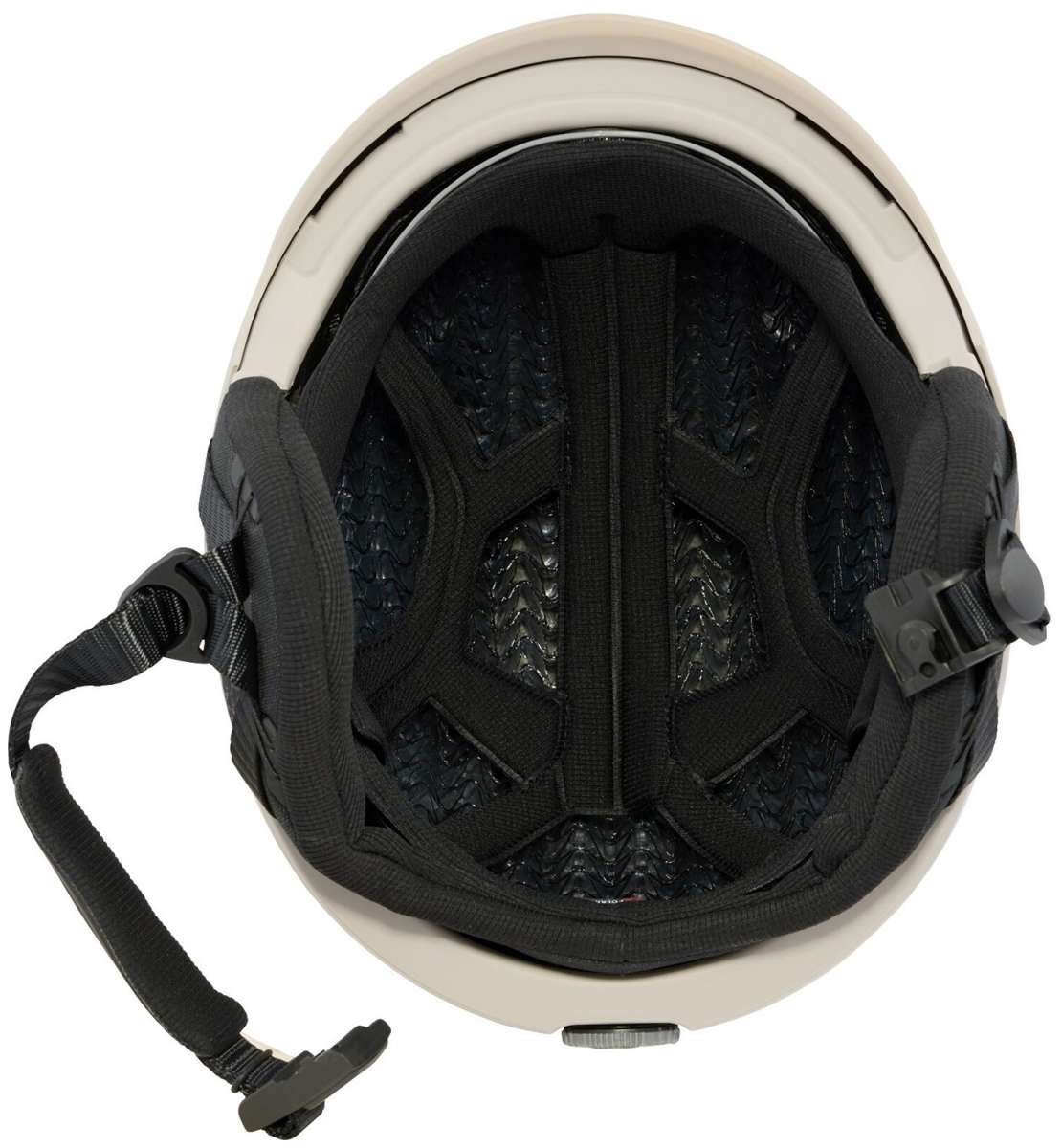 Anon Merak WaveCel Helmet 2022-2023 - A white helmet with a black chin strap and ventilation holes on top.