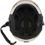 Anon Merak WaveCel Helmet 2022-2023 - A white helmet with a black chin strap and ventilation holes on top.