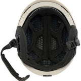 Anon Merak WaveCel Helmet 2022-2023 - A white helmet with a black chin strap and ventilation holes on top.